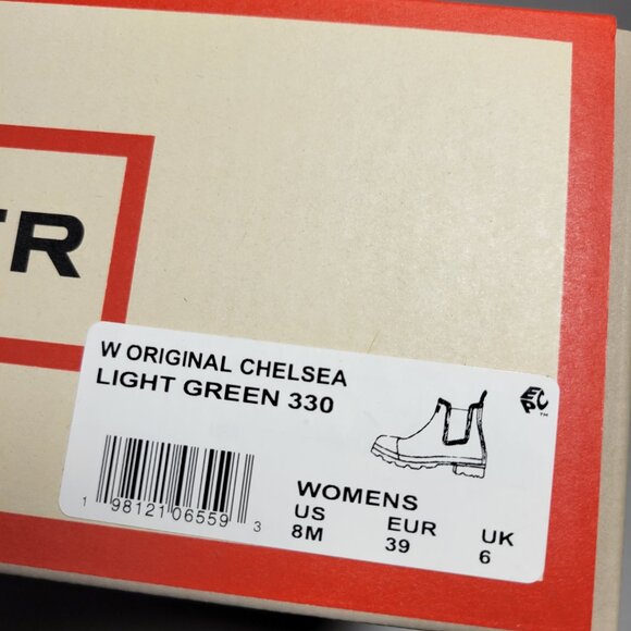 Hunter Women's Original Chelsea Boots in Light Green - Picture 3 of 12